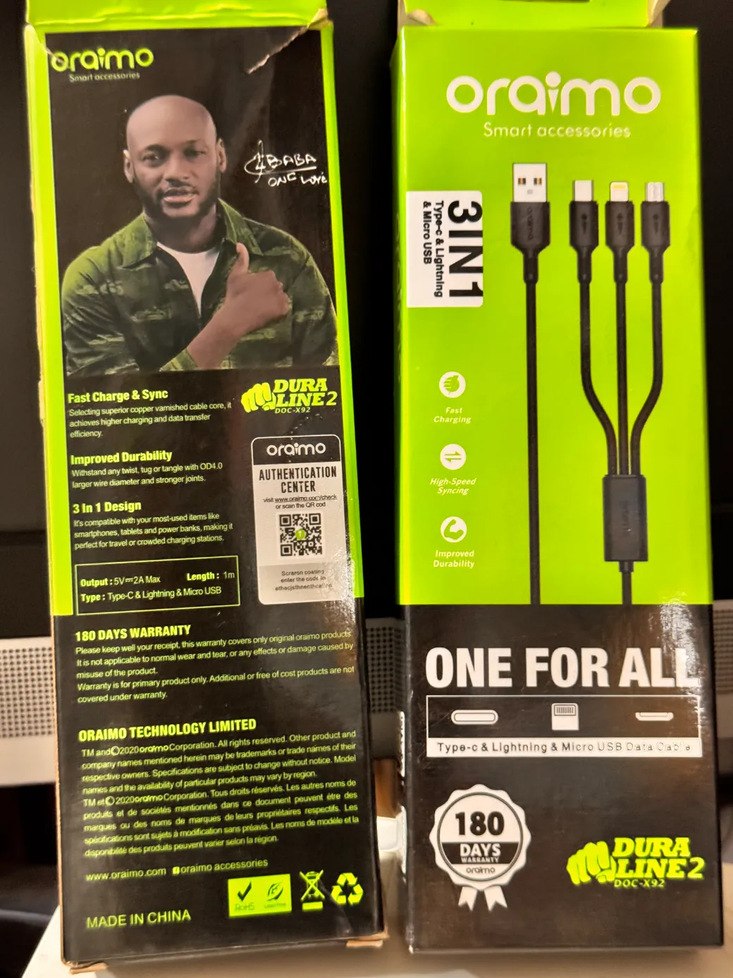 Cable Oraimo 3 tête usb preview 2