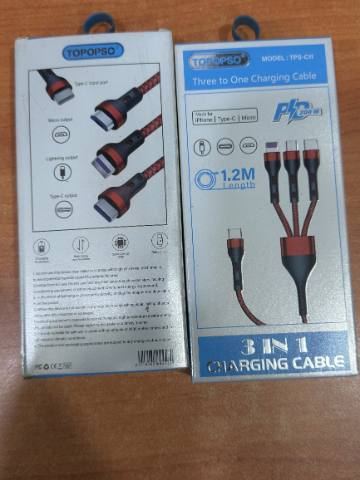 Cable type c 3 tête
